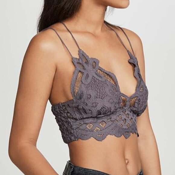 NWT Free People Women's Adella Bralette, gray - Picture 4 of 8